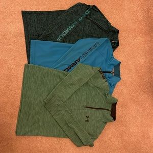 Under Armor Pullover with 3/4 Zip. Size Youth Medium.